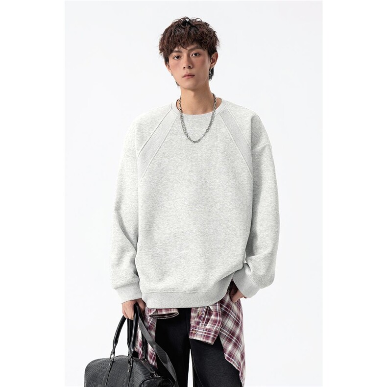 潮流百搭300g华棉解构长袖卫衣男W50982特P23W50982J加绒特P27,男装卫衣,电商A001