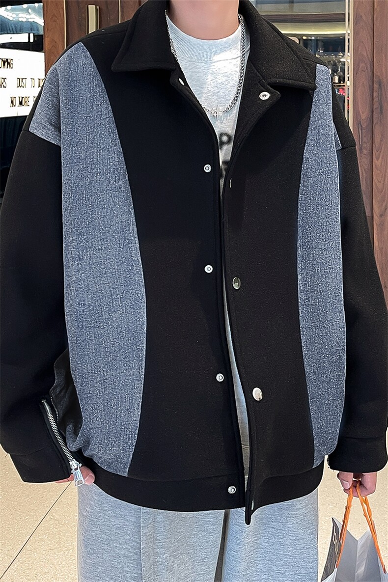 男装呢料大衣2026秋冬季新款毛呢大衣男生外套XZ514-2-F592-P135,男装毛呢大衣,星座514-2(原B239)