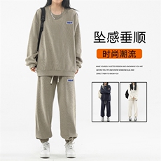 休闲运动套装女宽松百搭卫衣高级感束脚裤两件套TZ835-特批-98，男装卫衣，星座718