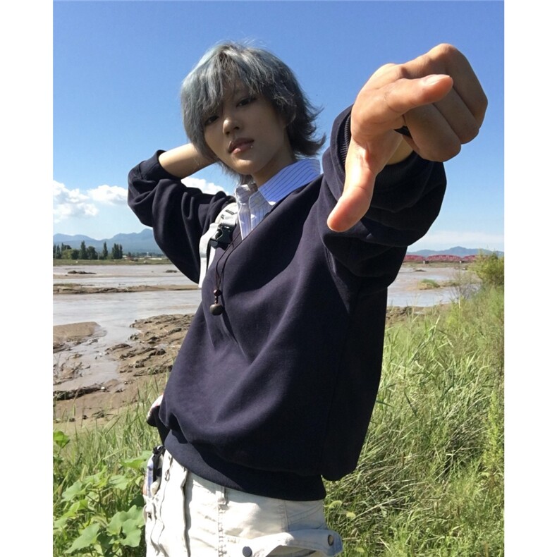 假两件休闲宽松卫衣韩版男上衣外套D328-WW13-P58,女装短外套,电商D328