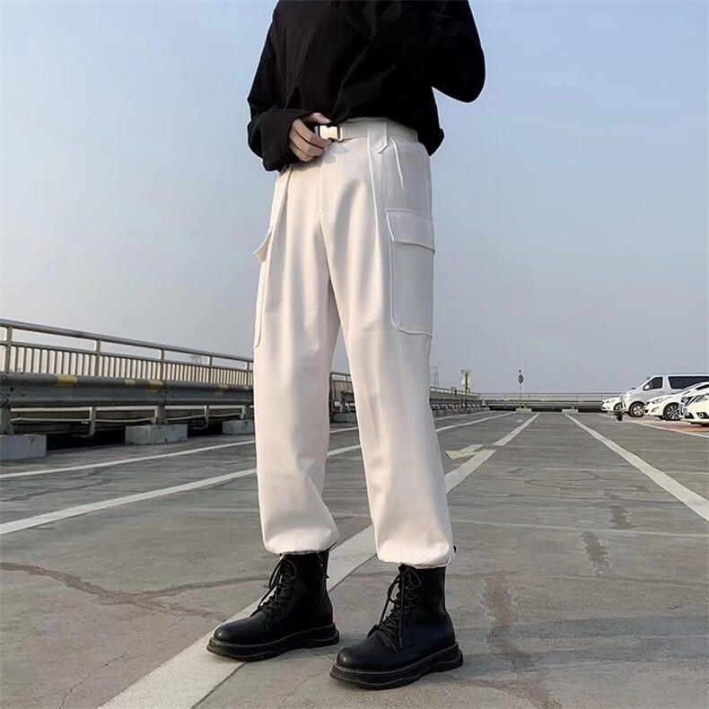 工装裤男春季潮牌束脚休闲裤子E37P38图片