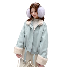 韩系PU软皮羽绒内胆短款夹克外套F690-P205-K298，女装羽绒服，2C255