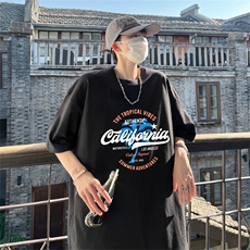 220g纯棉美式夏季短袖t恤男DT408-特批19控38，男装T恤，电商B370