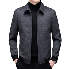 爸爸秋季外套中老年人男装夹克潮流休闲秋季上衣MNSAA212-P325图片