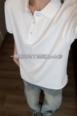 【网图】B221美式ins修身翻领polo衫短袖T恤SY2547-特P15控39，男装T恤，电商B221