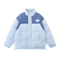 白底23新款冬季宽松字母印花立领棉服外套TPMY64302特批P85控138，男装棉衣，电商A268-1