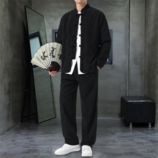 男士外套灯芯绒夹克套装盘扣立领风XZ1512-2501套装-P110，男装休闲套装，星座1512