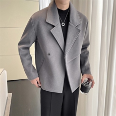 轻熟风~2024秋冬加棉加厚毛呢夹克外套F033/P115，男装夹克，电商B331