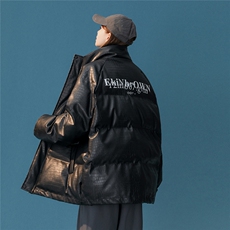 1中性风鳄鱼纹棉衣女手塞棉夹克PU皮棉衣男外套8507P120控158，女装棉衣/棉服，星座226-2