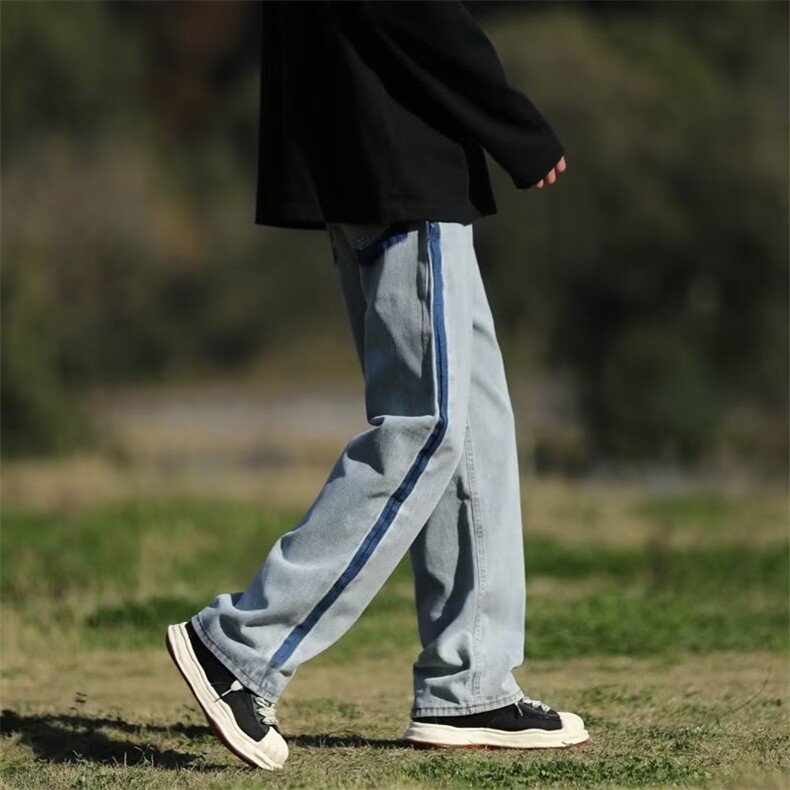 美式牛仔裤男春秋新款休闲直筒裤XK8026P40,男装牛仔裤,星座1116-2