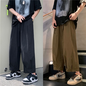 棕色日系cityboy裤子古着vintage复古工装裤男oversize阔腿灯笼裤