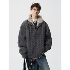 现货高品质可供得物座山雕立领针织毛衣外套310A-2ZSD2506P198，男装针织衫/毛衣，星座310A-2
