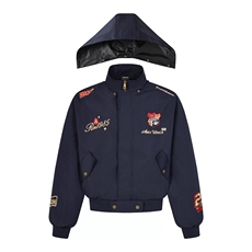 美式复古刺绣勳章夹克男女款春秋季小众短宽帽子可拆卸外套ins潮，男装夹克，星座302B