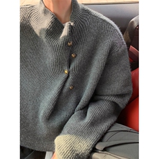 GT12高质量柔软黑色灰色P74M到XXL，男装针织衫/毛衣，星座506