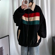 灯芯绒外套春秋季韩版撞色休闲夹克ins宽松百搭棒球服W1199-P58，男装夹克，星座512-4