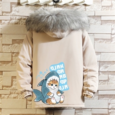 MM48217-P130冬季大毛领衣男士大码加厚袄男服砖墙，男装棉衣，电商A040A