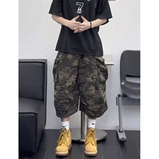 高街迷彩工装多口袋设计直筒牛仔七分裤男女百搭短裤夏季KT880，男装牛仔裤，星座1116A（原606A-3）