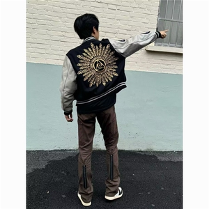 JK180-P39 美式高街vibe棒球服男款秋季痞帅光明会之眼刺绣夹克图片