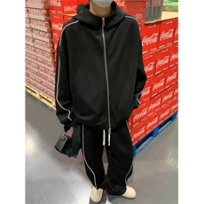 纯色简约休闲情侣套装W4683上衣P55-K8666裤子P40【特价】，男装休闲套装，电商A007