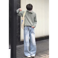 秋冬季翻领polo衫毛衣女上衣学院风刺绣针织衫M5228，男装针织衫/毛衣，星座1116A（原606A-3）