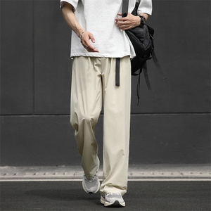 冰丝裤子男士夏季潮流宽松直筒百搭休闲西裤-A1045TP45控68图片