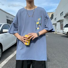 ！8%转化！！2023夏新款纯棉宽松男士短袖T恤半袖体恤T702P25，男装T恤，电商B220