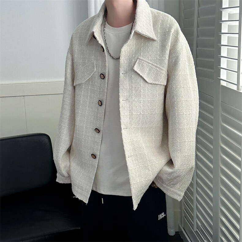 新款现货高品质羊毛呢料外套小香风中长款夹克A351-AJ2507-p110,男装夹克,电商A351