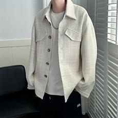 新款现货高品质羊毛呢料外套小香风中长款夹克A351-AJ2507-p110，男装夹克，电商A351