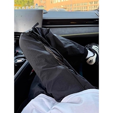 网眼拼接抽绳拉链冲锋裤男女薄款速干防水降落伞兵宽松直筒休闲裤，男装休闲裤，星座1210-1