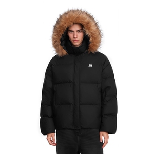 1506-1/M78411/P86冬季连帽面包服男外套可拆卸毛领短款图片