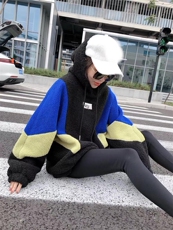 拼色颗粒绒卫衣，女装卫衣/绒衫，一杭