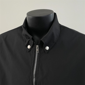 LY0757-P55黑色夹克潮牌秋冬新款美式复古纯色翻领外套上衣服图片