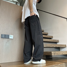 2025春季新款垂感休闲裤男宽松直筒九分裤纯色百搭K229P55，男装休闲裤，电商B278