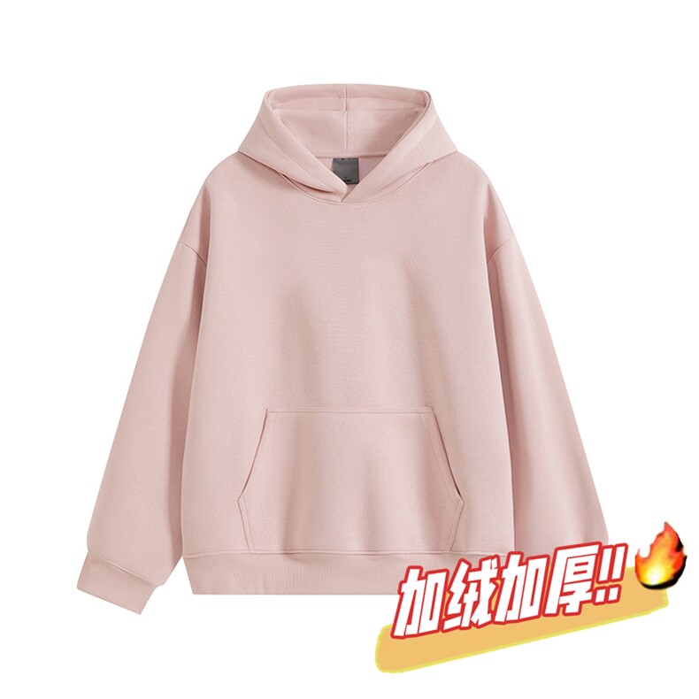 卫衣加绒奥粒绒无帽绳连帽重磅500克潮棉全棉外套男 RH5302JR-P55图片