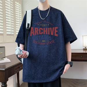 ！2026夏季新款男士潮牌百搭字母印花短袖T恤T2561特P25图片