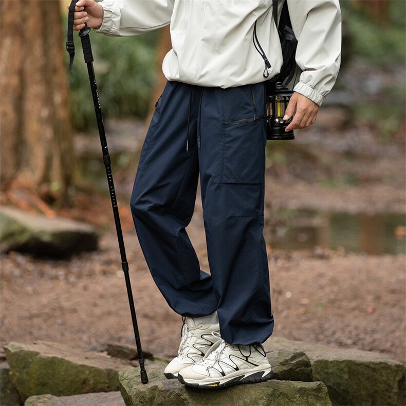 春季户外运动登山休闲冲锋裤日机能宽松直筒登山长裤K3509特P48,男装休闲裤,星座309（原A406）