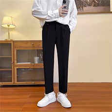 小西裤韩版宽松休闲裤子2024春季百搭轻熟风裤子K5937-P42，男装休闲裤，星座512-2