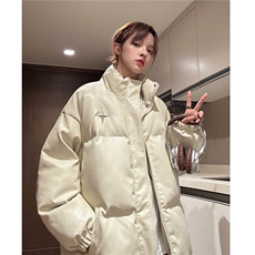 中性风PU皮棉衣情侣装男装立领棉衣宽松棉服冬装外套G1071P128，男装棉衣，电商A339