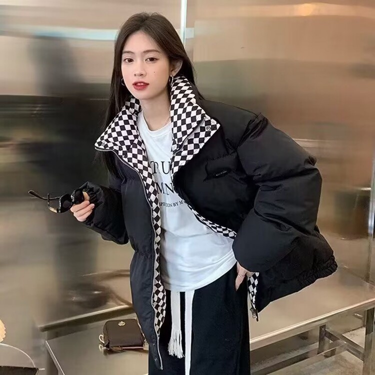 冬季新款羽绒棉服女风宽松立领短款棉衣棉袄韩版加厚面包服大码,男装棉衣,星座218-8