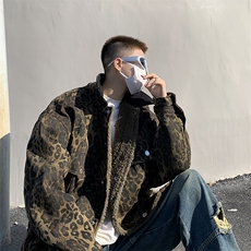 F92-P90美式复古两面穿羊羔毛棉服男款冬季潮牌欧美hiphop棉衣，男装棉衣，星座512-6