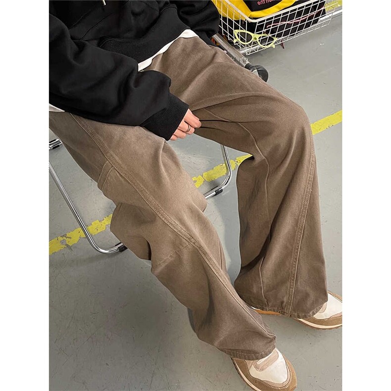 休闲裤子男新款潮牌cleanfit宽松直筒阔腿百搭复古工装裤NZG37,男装工装外套,星座516A