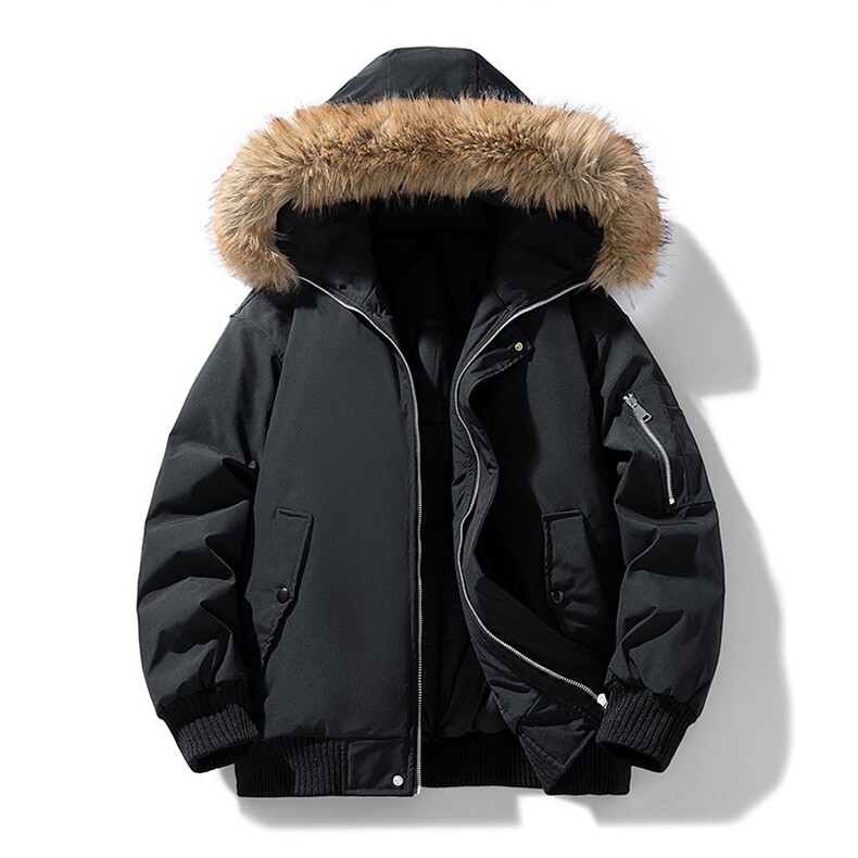 冬季美式cleanfit棉服毛领加绒加厚潮牌撞色棉服外套MY6868-P88，男装棉衣，星座610B-1