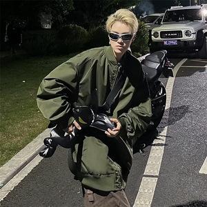 夹克男韩版潮流棒球服飞行服帅2023秋冬新款ins宽松外套W4983-P55图片