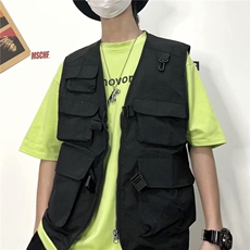 战术机能风多口袋马甲工装无袖背心马夹男女潮马甲网图MJB04-p30，男装背心/马甲，星座302B-2