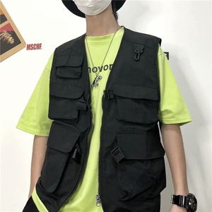 战术机能风多口袋马甲工装无袖背心马夹男女潮马甲网图 MJB04-p30图片