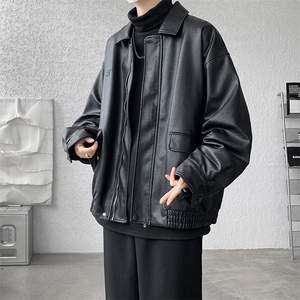 8XL-M 皮衣外套男港风复古美式夹克机车PY858P95控128图片