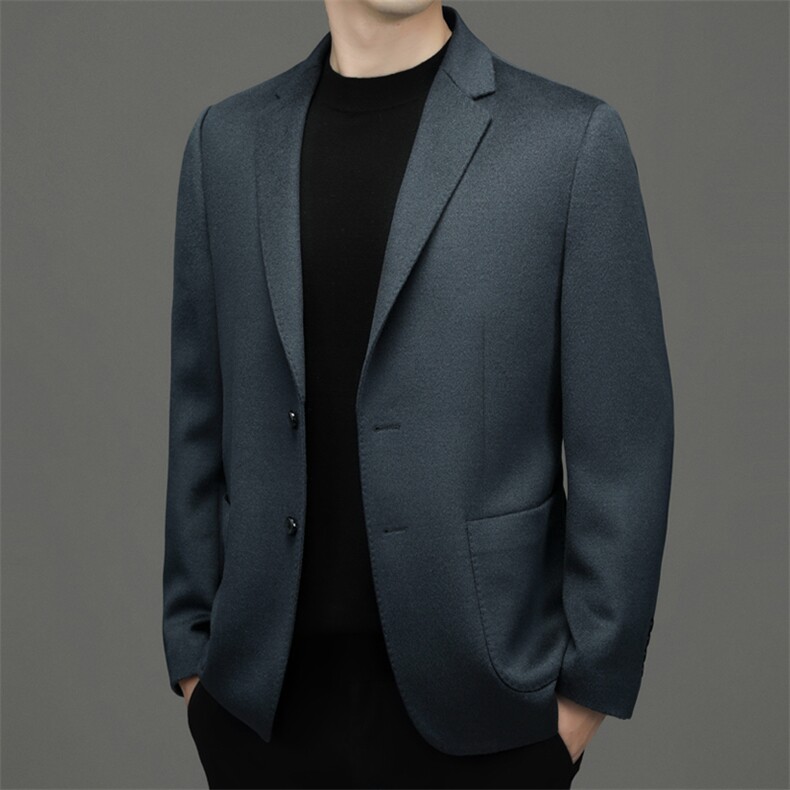 BW63695钱塘2020-2冬季新款商务休闲厚款中年男士毛呢外套P350,男装西服,钱塘207-2