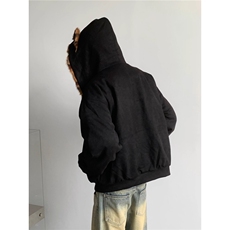 冬季羊羔绒立领拉链棉衣男cleanfit重磅帆布水洗棉服夹克，男装夹克，星座506A