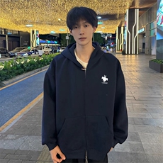 抖音得物高品质350克秋冬双头双拉链卫衣开衫外套AW7403，女装短外套，电商A443