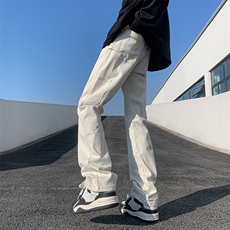 美式ins高街hiphop新款弹力修身直筒休闲裤货号K675P65，男装牛仔裤，电商A063